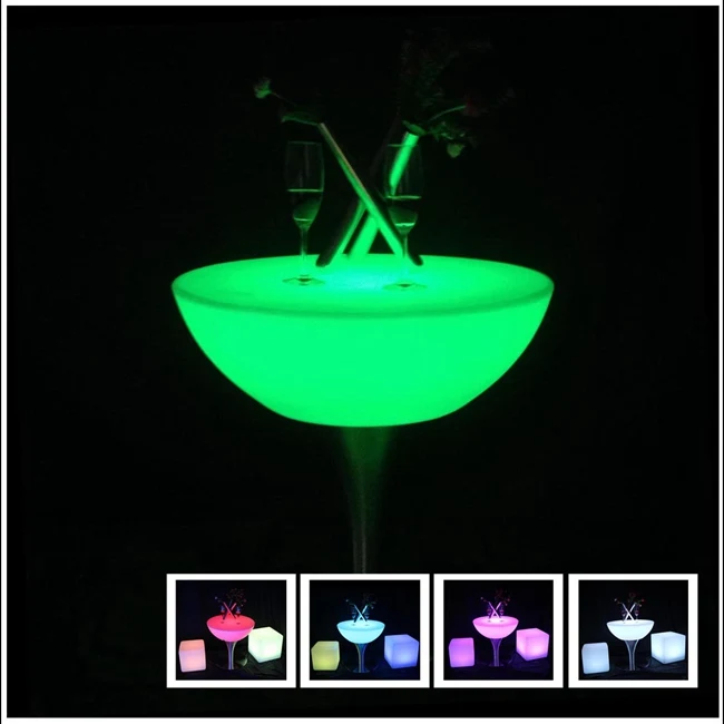 SK-LF18 (D60*H56cm) Led Bar Furniture Illuminous Glowing Coffee Bar Table with 24 keys remote control For Party Event 2pcs/Lot SK-LF18 (D60*H56cm) Led Bar Furniture Illuminous Glowing Coffee Bar Table with 24 keys remote control For Party Event 2pcs/Lot
