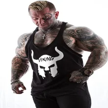 Baodinong Новинка брендовая одежда Бодибилдинг Фитнес майка для мужчин тренировки викингов печати жилет Стрингер одежда майка