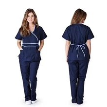 Женское платье для медсестры с контрастным поясом для похудения