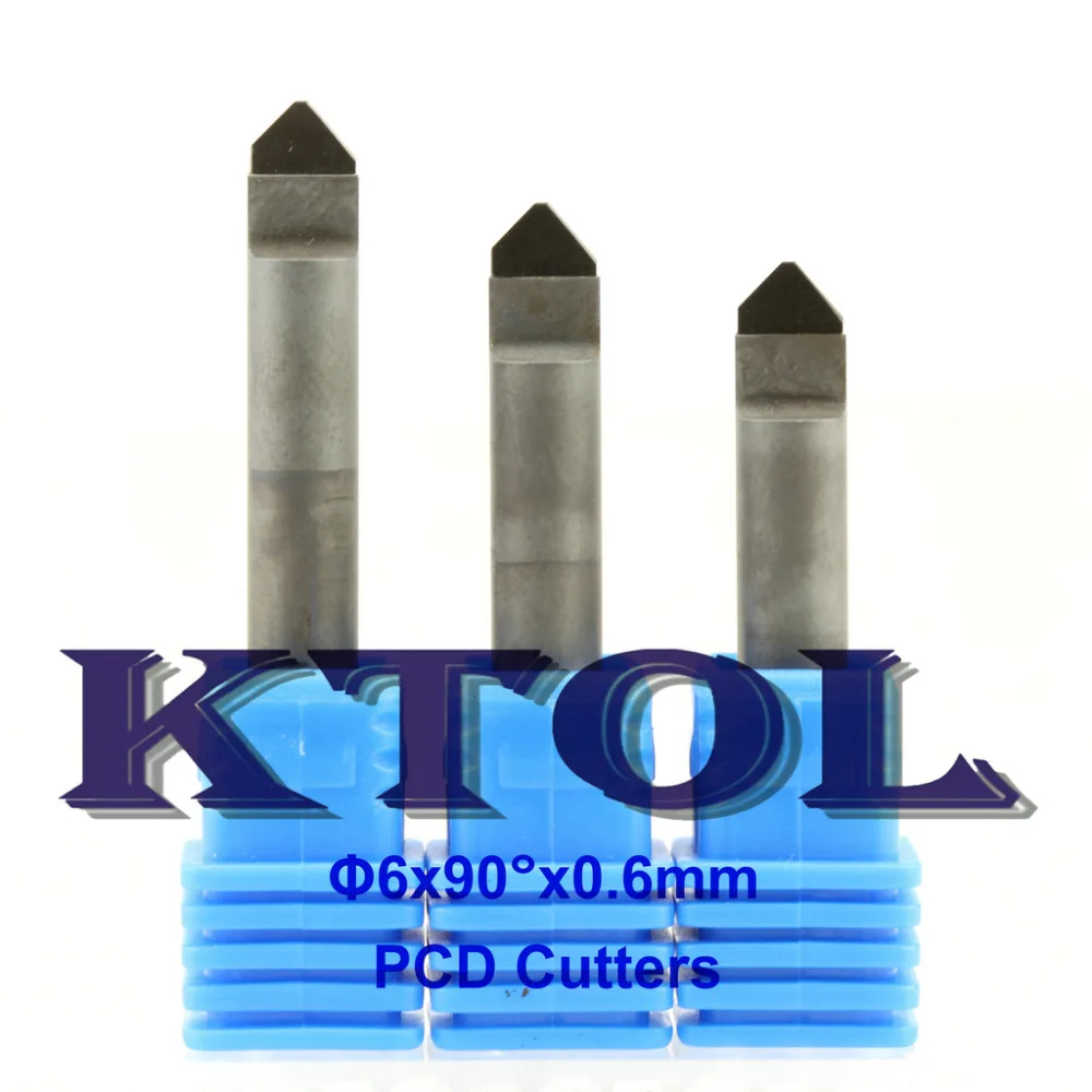 

0.6mm 90 Angle PCD Diamond Stone Tools CNC Bit Router Cutter V Carving Engraving Bit CNC Mill Cutter to Granite Marble Lettering