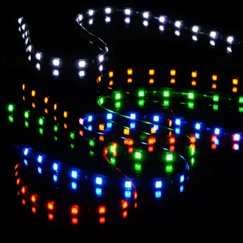 

DWCX 4Pcs 24" LED Wheel Well Neon Glow Flexible Soft Strip Lights Car Fender Lamps Decor for Most Car with 9V-12V Power Supply