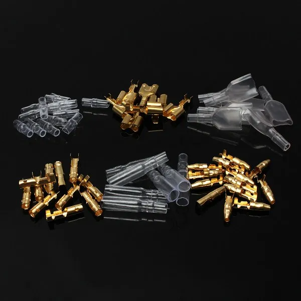 

70set Motorcycle Connectors Insulation Covers Terminals 3.9mm Male/Female & Double Commonly used on car
