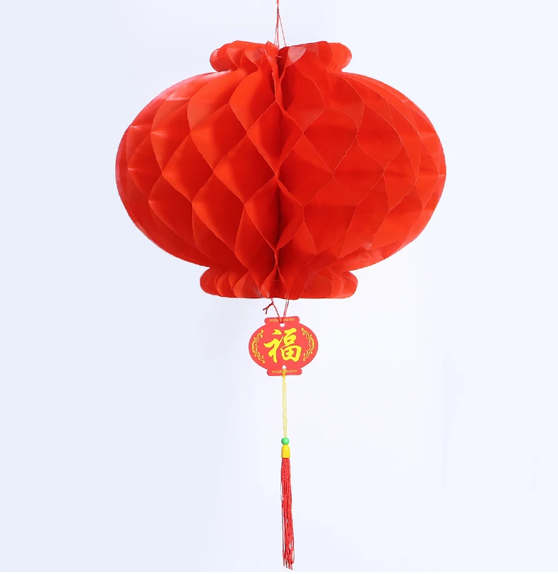 

10 Pieces 10 Inch 25cm Waterproof Hanging Red Paper Lanterns For 2019 Chinese New Year Decoration