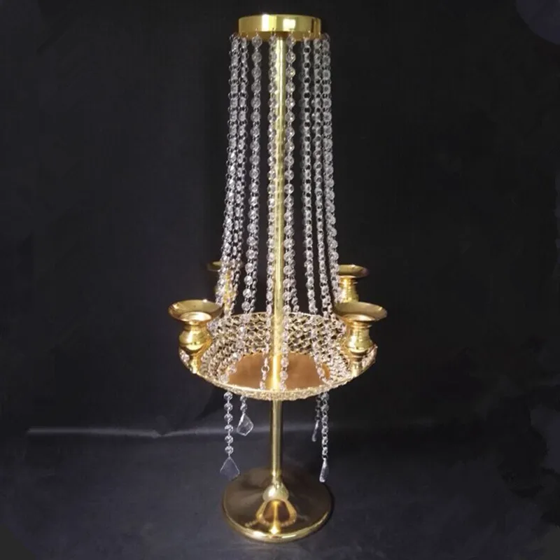 Free Shipping 90cm(H) wedding crystal table centerpiece chandelier candle holder Wedding road