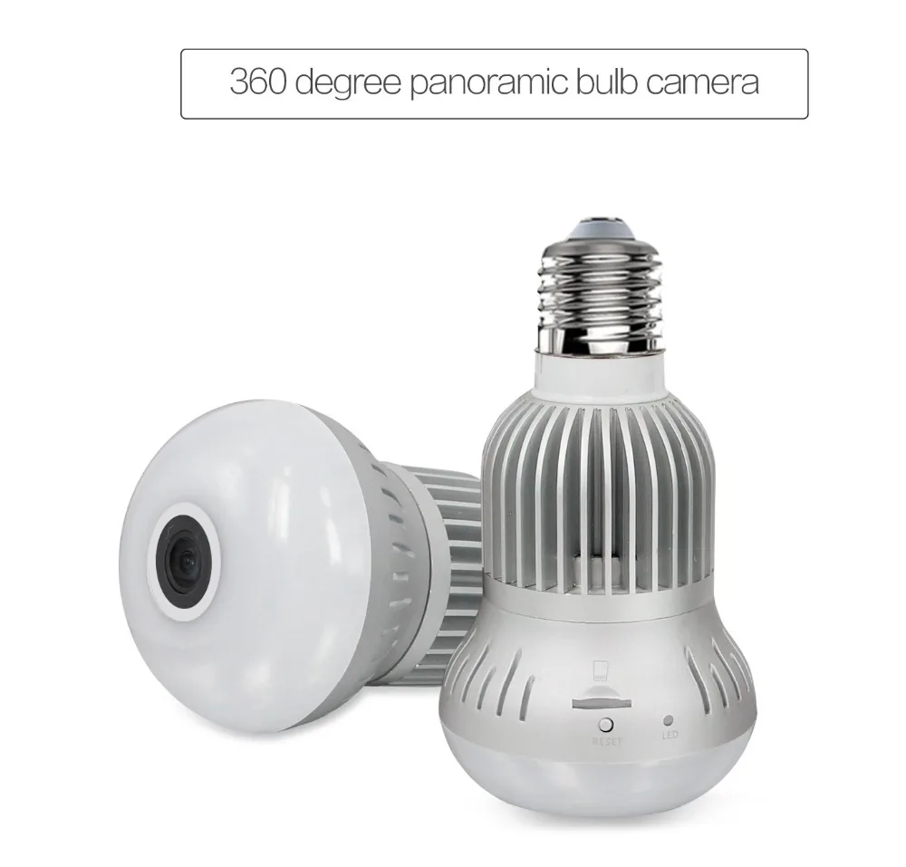

SmartYIBA 960P 360 Degree Bulb FishEye WiFi Wireless IP Camera Smart VR Panoramic CCTV Camera 1.3MP Surveillance Security Camera