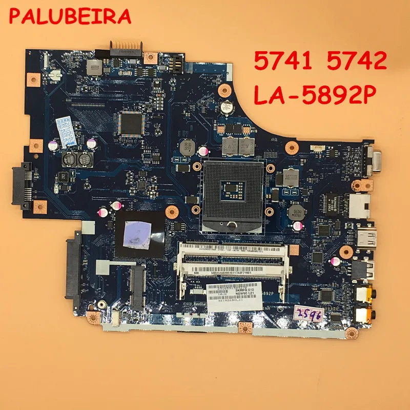 Малябира для Acer 5741 5742 шлюза NV59 материнская плата ноутбука MBWJU02001 Новинка 70 LA-5892P HM55