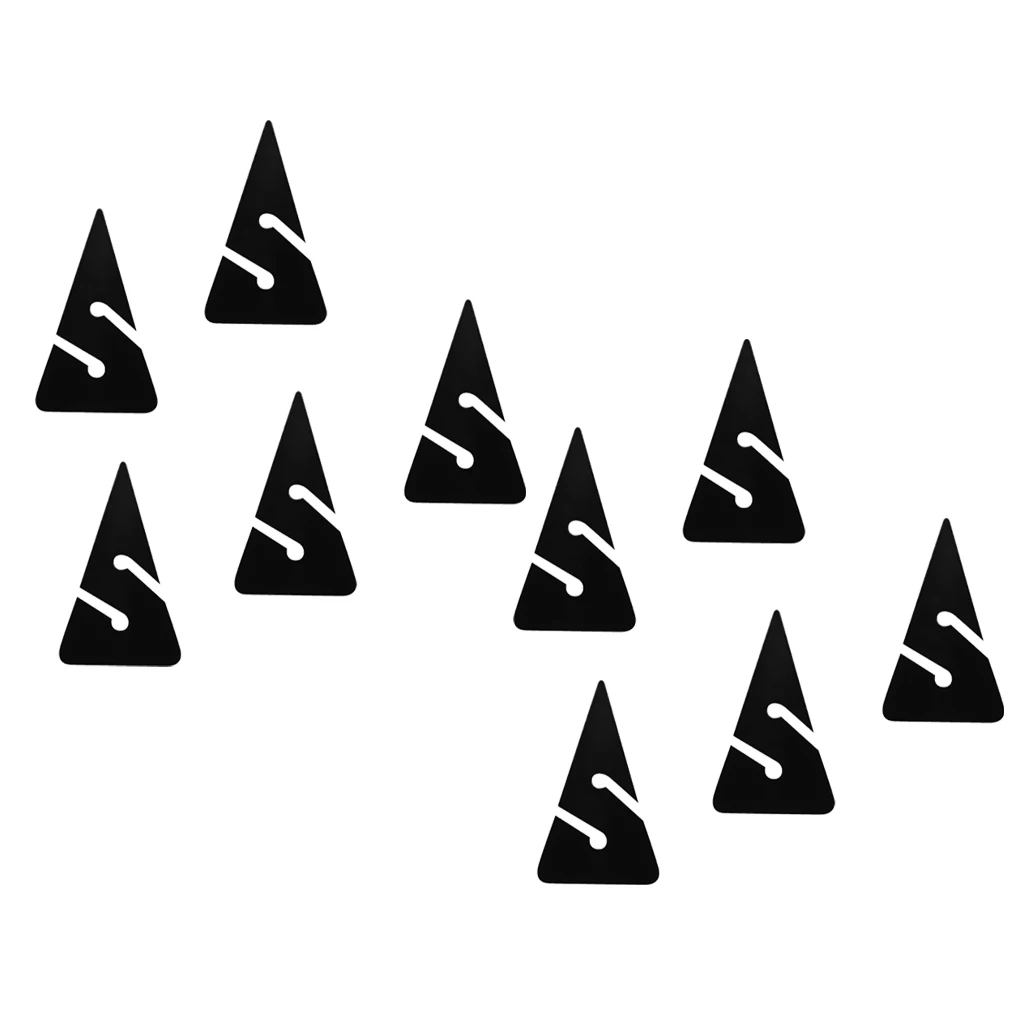 10 Pieces Compact Triangle Shaped PVC Dive Directional Rope Line Arrow Markers for Scuba Cave and Wreck Diving Safety Gear 