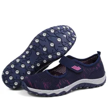 Новое поступление, обувь для мам, Классическая сетчатая Летняя женская обувь для пожилых Фитнес обувь ортопедическая дышащяя спортивная обувь дамы ходить baokuan