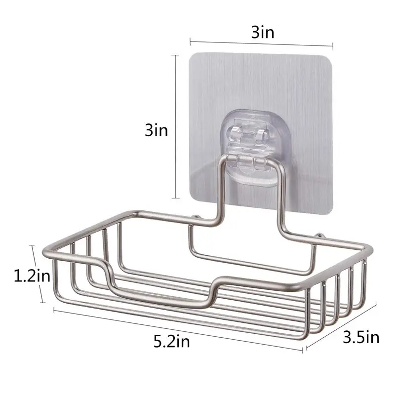 Мыльница держатель для ванной комнаты Душ настенный самоклеющийся без ногтей без бурения мыльница заставка лоток-нержавеющая сталь S