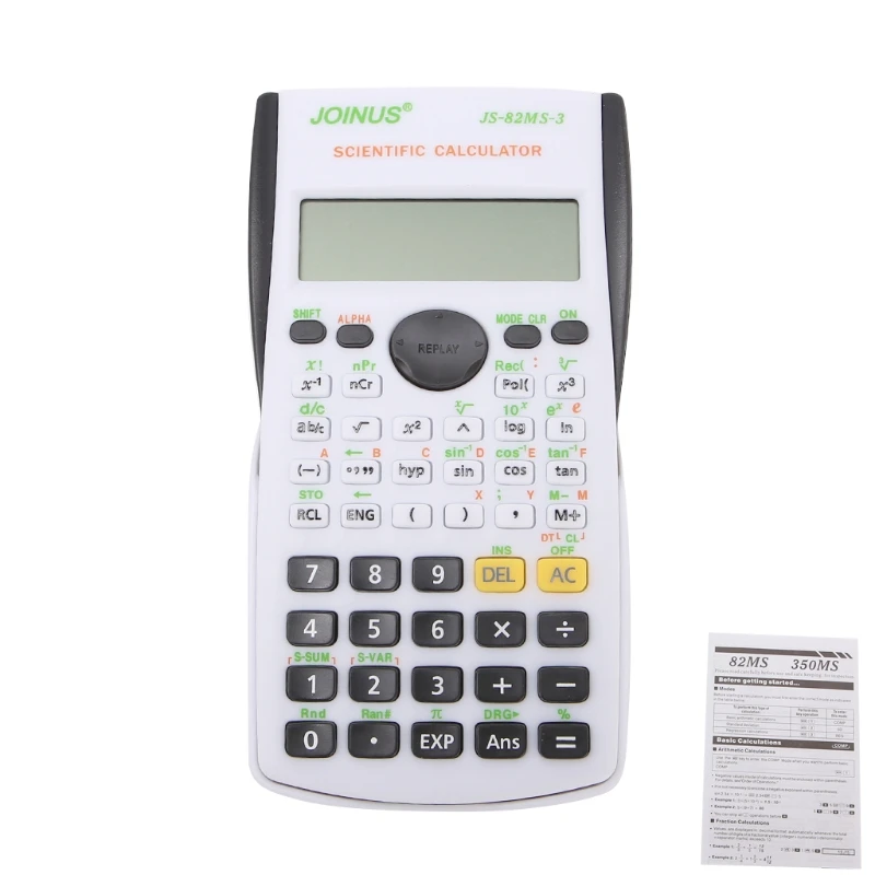 12 цифровой электронный научный калькулятор 240 многофункциональный калькулятор 2 линии ЖК-дисплей для школы, университета и бизнеса - Цвет: Белый
