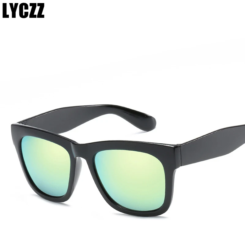 LYCZZ классический мужские Квадратные Солнцезащитные очки вождения Защита от солнца очки черный рамки мужской солнцезащитные очки для