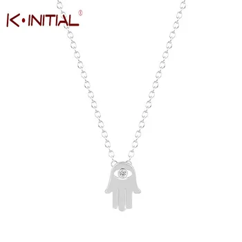 Hexagram & Hamsa Hand Pendant Necklace Women Magen David Evil Eyes Pendants Necklaces Gold/Silver Plated Islam Statement Jewelry