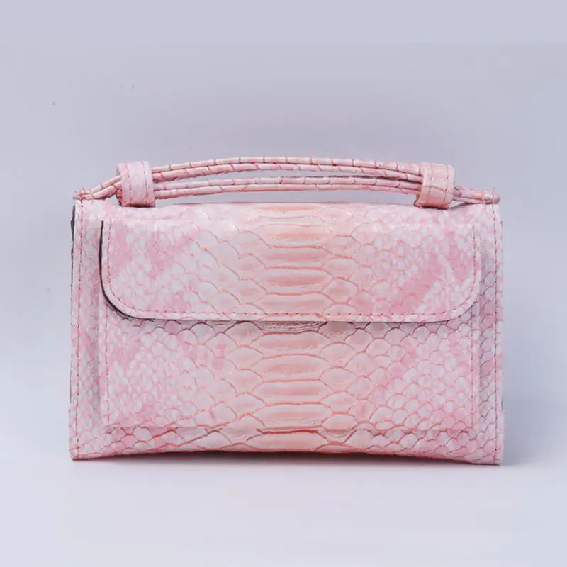 New Style Luxury Handbags For Women Genuine Leather Day Small Clutch One Chain Shoulder Cross-body Bags Crocodile Pattern Purse - Color: pink 1