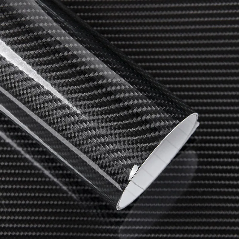 

152*30CM 5D Carbon Fiber Car Sticker Color Change Protective Glossy Vinyl Film Car Interior Body Motorcycle Automotive Supplies