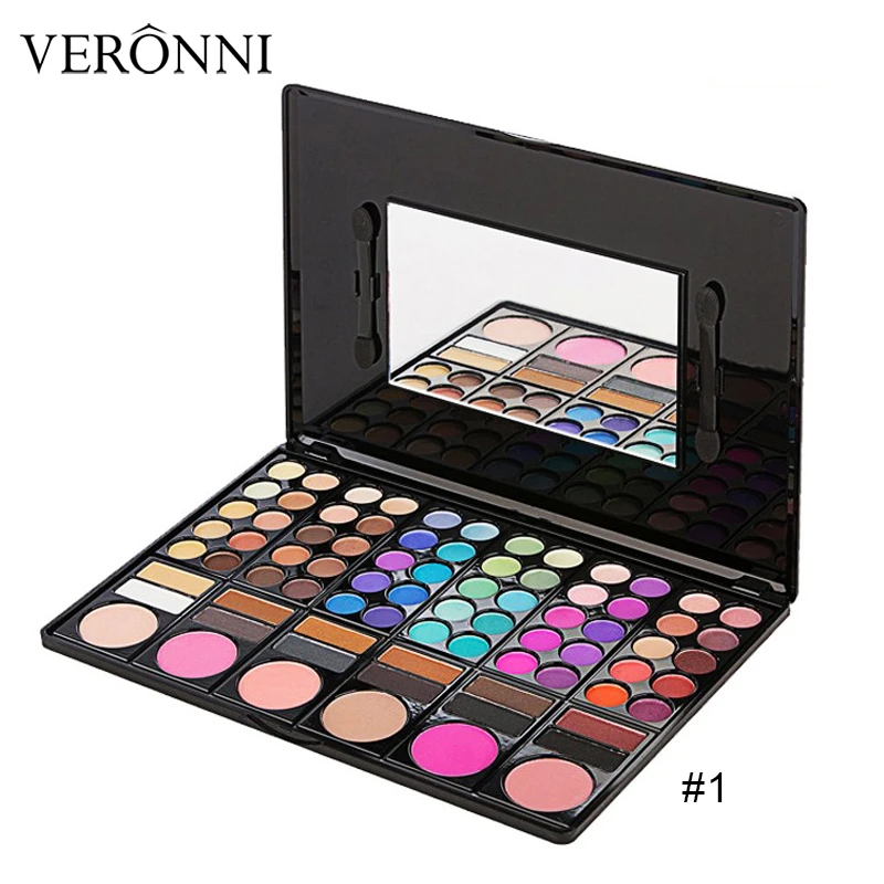 

78 Colors Glitter Eyeshadow Palette Professional Makeup Eye Shadow Cosmetics Mineral Shimmer eyeshadow Palette Kit & Mirror