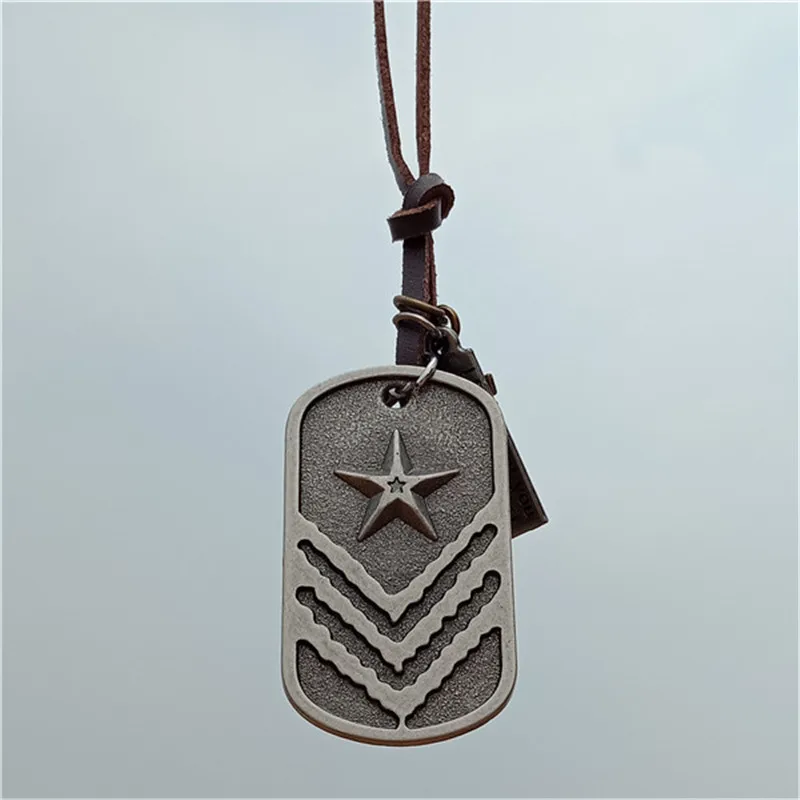 

2018 New unique Designer Mens Military Army Style 316L Stainless Steel Dog Tags Chain Mens Pendant Necklace Jewelry Accessories