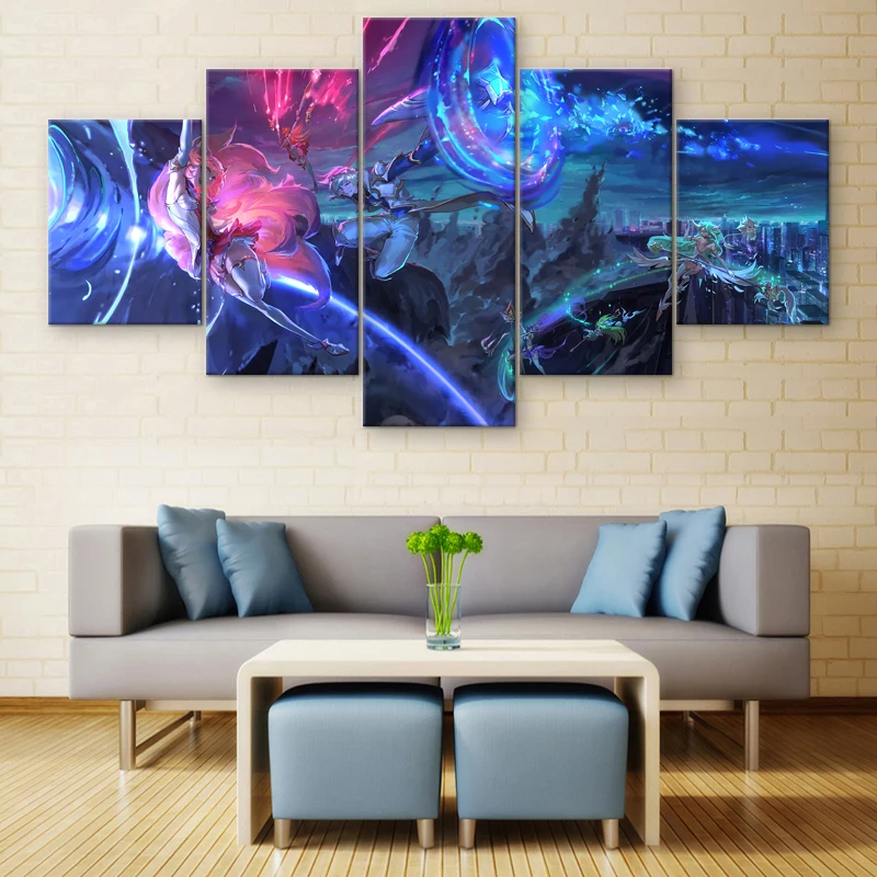 Star-Guardian-Canvas-Painting-5-Pieces-Printed-Modern-Wall-Art-League-of-Legends-Home-Decor-Pictures (1)