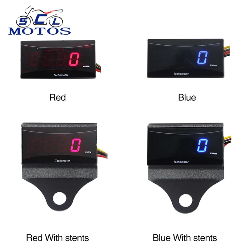 Sclmotos Koso Tach Hour Meter Tachometer Gauge Koso Mini RPM Meter