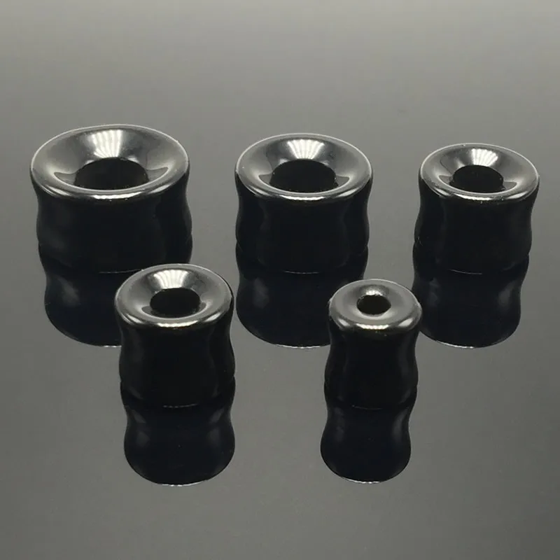 2PCs Fashion Piercing Tunnel Earrings Body Jewelry Black 8/10/12/14/16mm Round Circle Rondelle Beaded Men | Украшения и