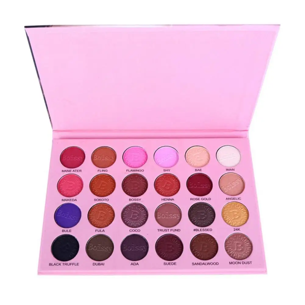 24 Colors Professional Compact Eye Shadow Natural Waterproof Long