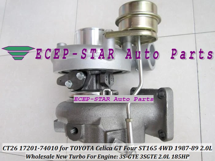 CT26 17201-74010 Turbo Turbocharger For TOYOTA Celica GT Four ST165 4WD 1987-89 Engine 3S-GTE 3SGTE 2.0L 185HP - (2)