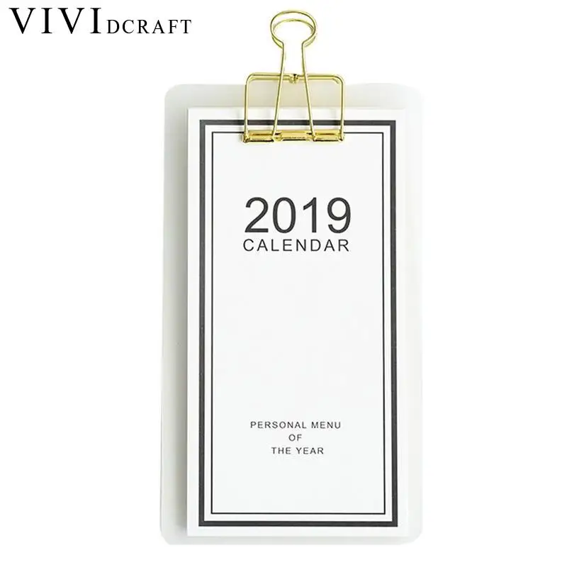 

Creative Cute Simple 2019 Menu Mini Calendar Daily List Schedule Planning Memorandum Wall Calendar For Office School Supply