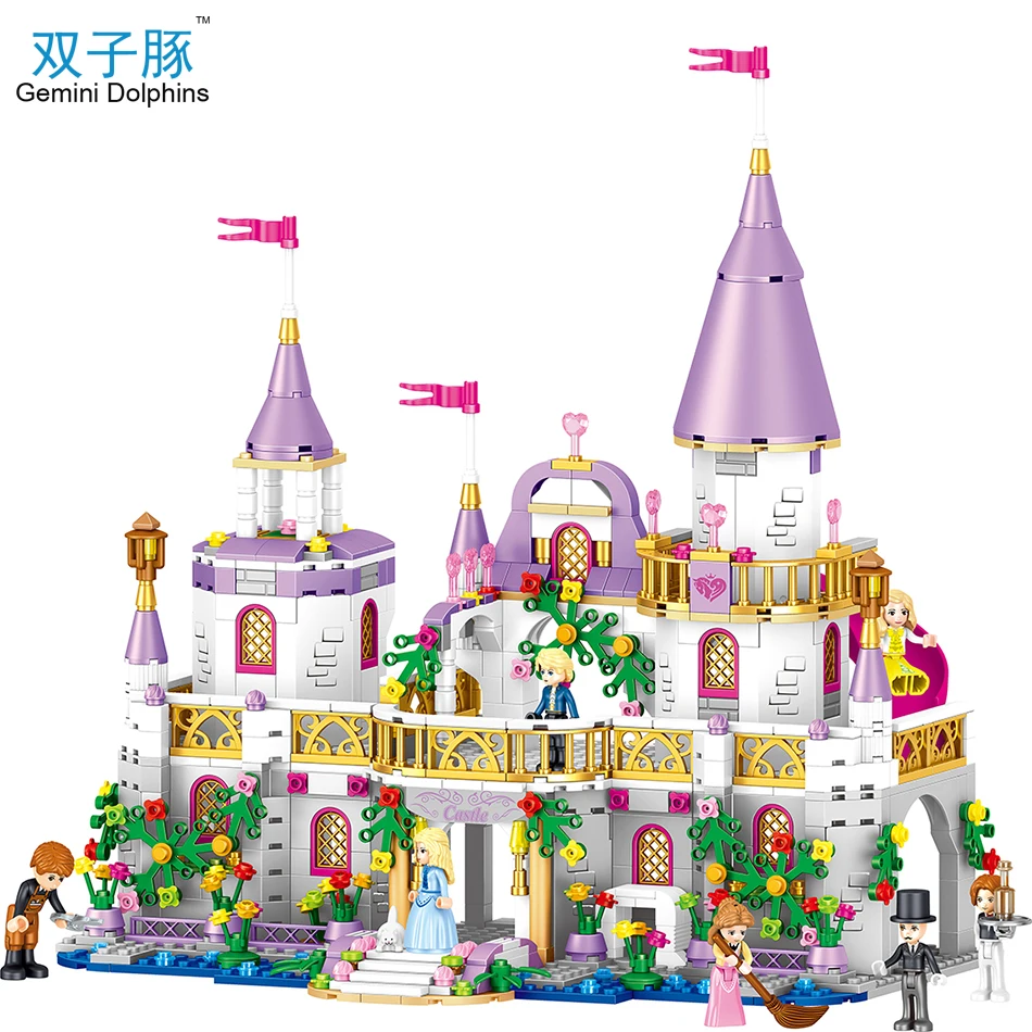 

731Pcs Princes Windsor Castle Model Building Blocks Compatible Legoed Girl Friends Steward Figures Educational Toys For Girl Kid