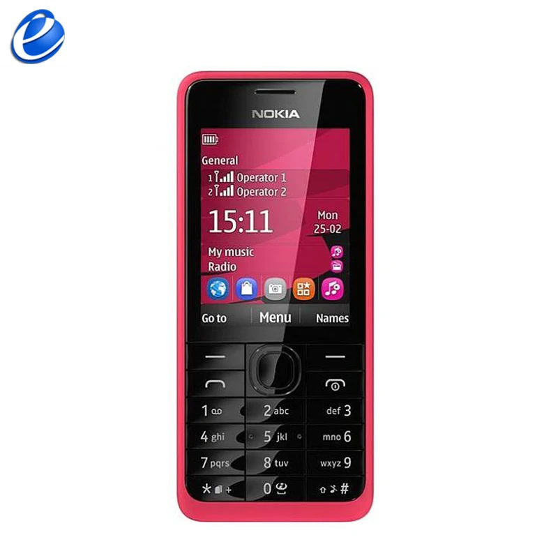 Оригинальный Nokia 301 разблокированный WCDMA 2 4 "одна SIM или две sim карты дешевые