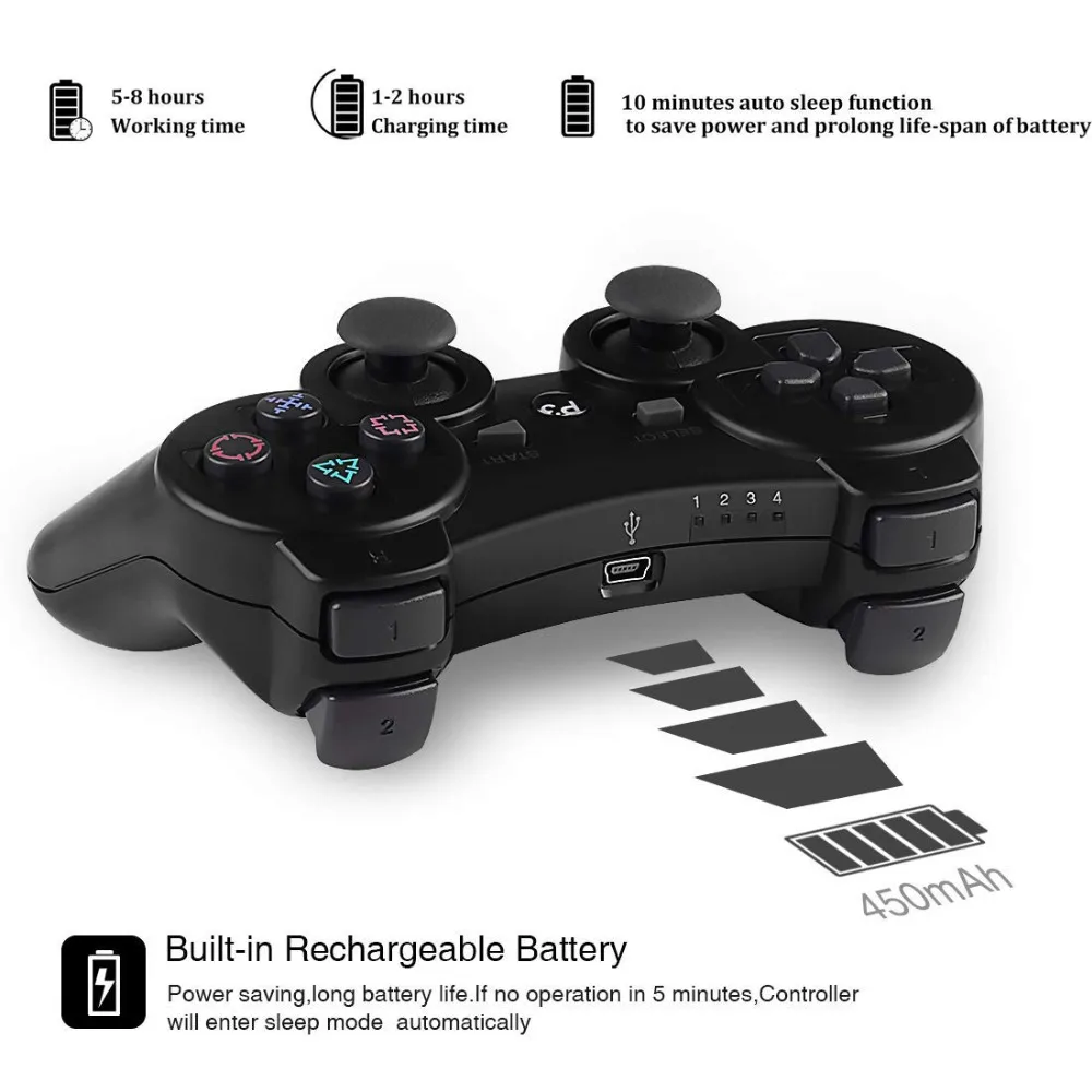 Bluetooth контроллер для SONY PS3 геймпад Sony Play Station 3 беспроводной джойстик SIXAXIS С Двойной