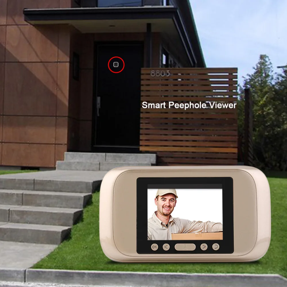 

3.5 inch HD Color Screen Smart Peephole Viewer Visual Doorbell IR Night Vision 720P 160 Degree Viewing Home Security Doorbell
