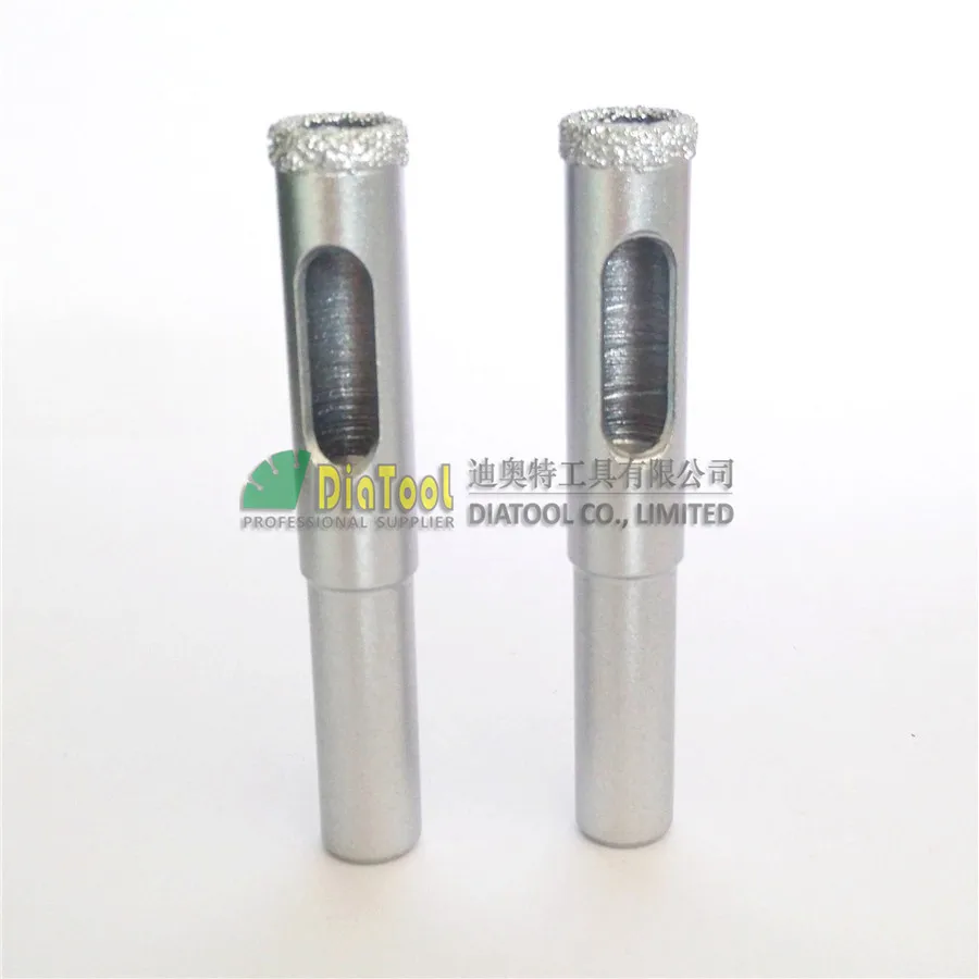 DIATOOL 2pcs Dia 12mm Vacuum Brazed Diamond Core Bits With Round Shank, Dry Or Wet Drilling Bits Free-shipping