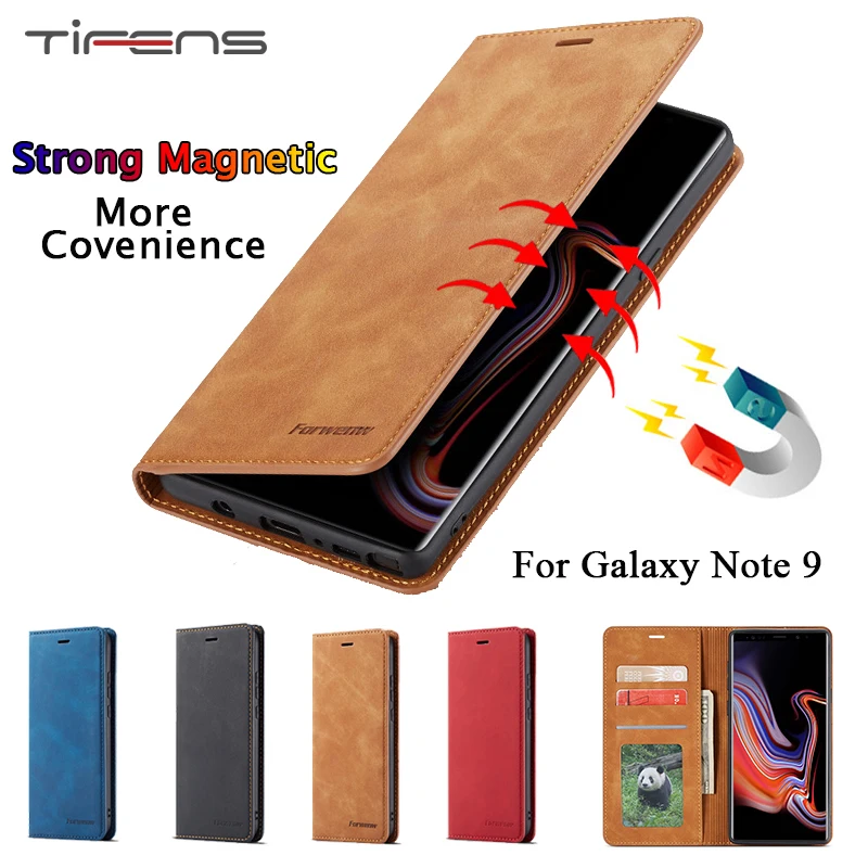 

Luxury Leather Note9 Case For Samsung Galaxy Note 9 Magnetic Wallet Flip Card Holder Stand Book Bag 360 Protection Cover Carcasa