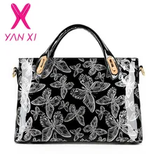 YANXI Factory Outlet Schmetterling Lackleder Schulter Vintage Handtasche Fest Messenger Frauen Tasche Designer-handtaschen Hoher Qualität