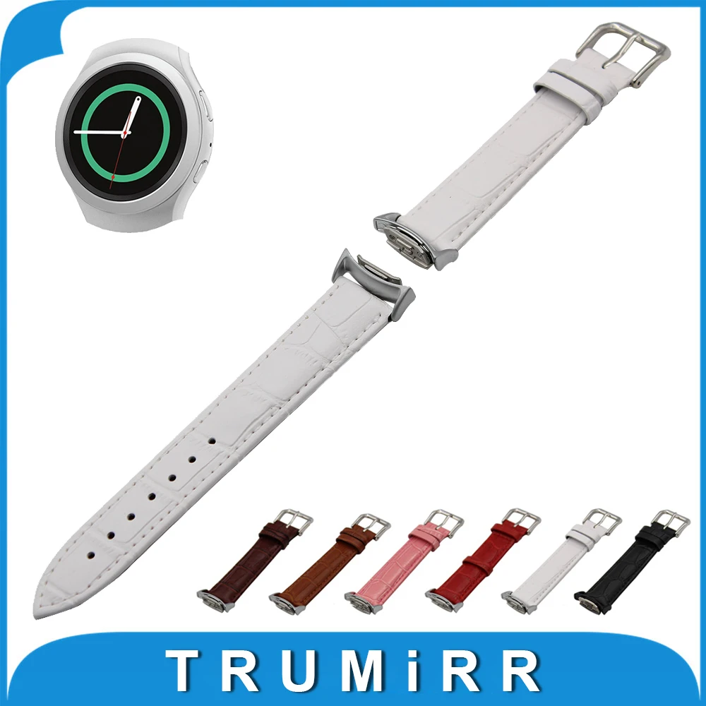 Prix pour Véritable Bande de Montre En Cuir avec Adaptateurs pour Samsung Gear S2 SM-R720/R730 Croco Grain Bracelet Poignet Bracelet Noir Brun blanc Prix pour Véritable Bande de Montre En Cuir avec Adaptateurs pour Samsung Gear S2 SM-R720/R730 Croco Grain Bracelet Poignet Bracelet Noir Brun blanc