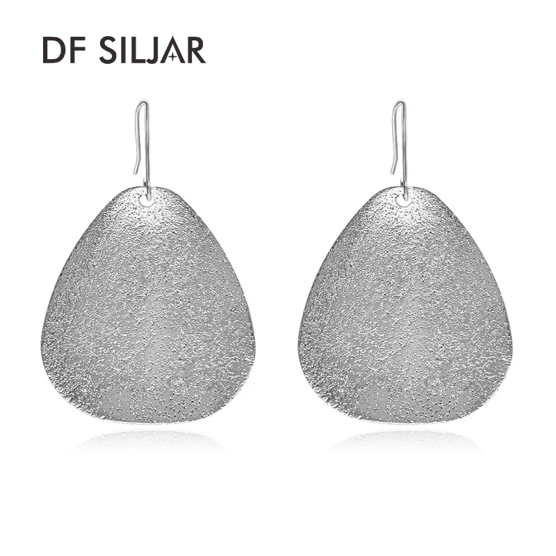 Silver Korean Vintage Boho Triangle Statement Earrings For Women Dangle Bohemian Big Hoop Earring Jewelry | Украшения и
