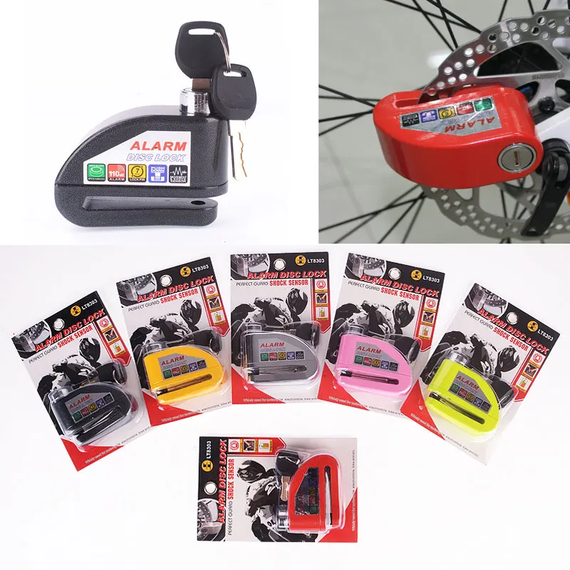 

Security Protection Motorbike Motorcycle Anti Thief Electric Bike Scooter Wheel Disc Brake Alarm Lock Zinc Alloy Siren Lock