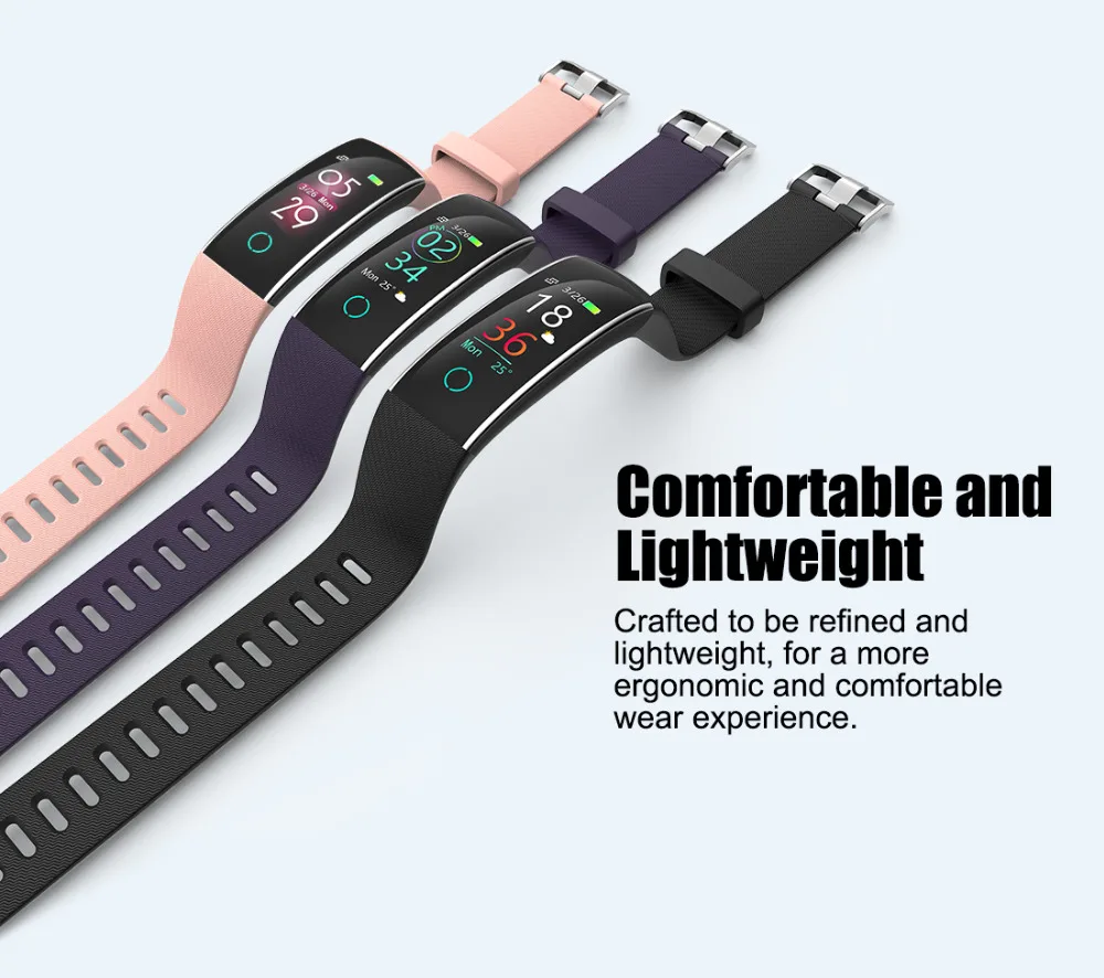 

New Smart Wristband Bracelet with Heart Rate Blood Pressure Pedometer multifunction smart band for Android IOS Fitnesstracker