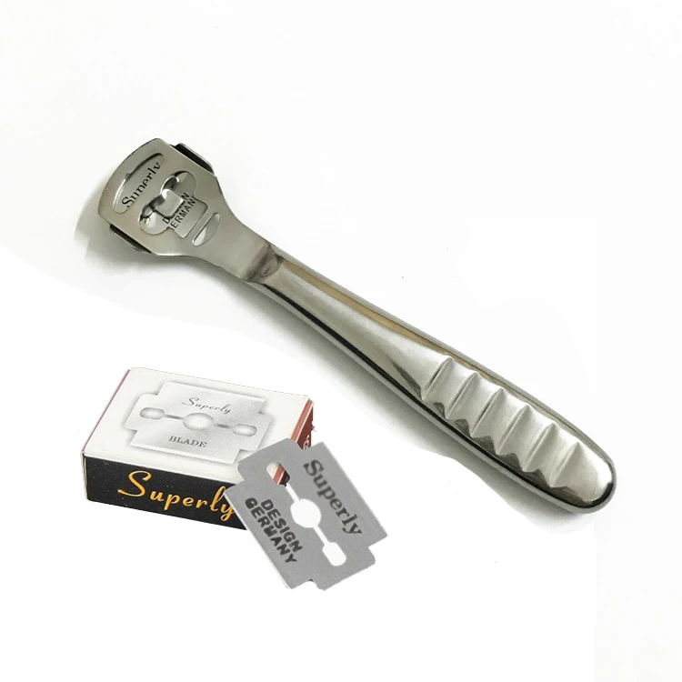 Stainless Steel Pedicure Foot Rasp With 10pcs Blade For Replacement