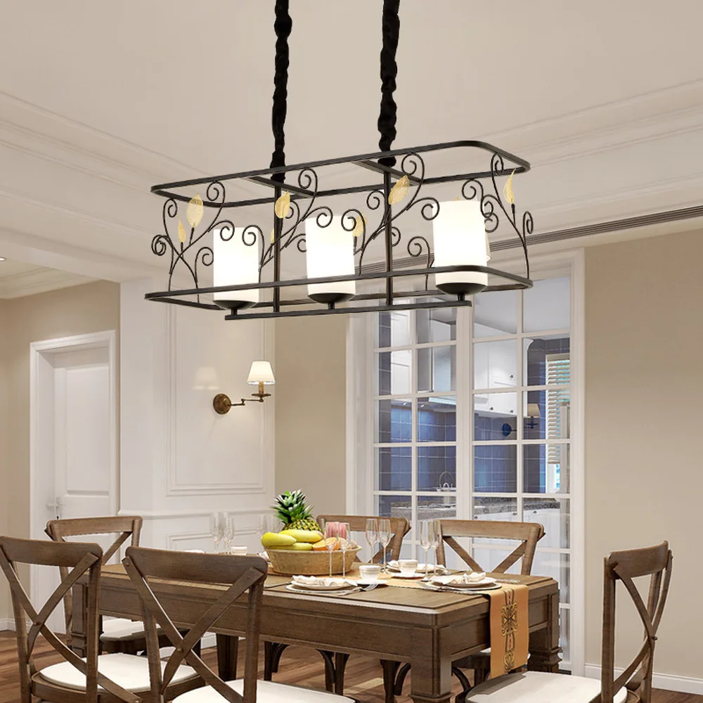 

American country chandelier minimalist restaurant iron art idyllic living room lamp hotel restaurant villa lamps LU806174