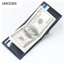 Тонкий бренд для мужчин и женщин из натуральной кожи кошелек мужской кошелек RFID Тонкий складывающийся складной зажим для денег чехол для кредитных карт Зажимы для денег