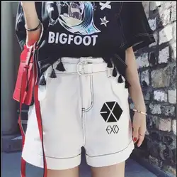 K-POP Новый 2018 EXO SEHUN CHANYEOL BAEKHYUN лето новая Корейская версия модные шорты