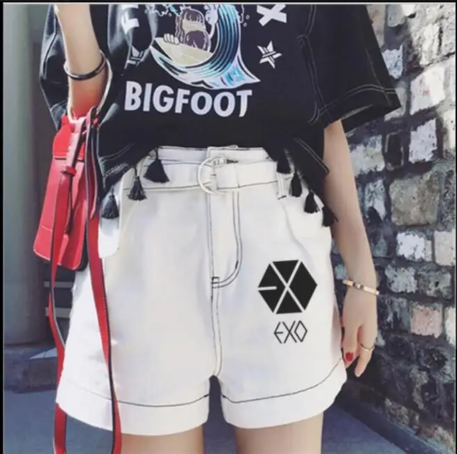 Летние шорты EXO SEHUN CHANYEOL BAEKHYUN новая Корейская версия K POP|shorts hot pant|hot pantsshorts |