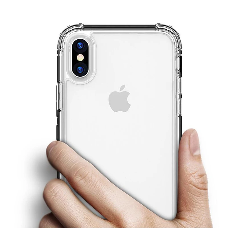  Mode Stoßfest Bumper Transparent Silikon Telefon Fall Für iPhone 11 X XS XR XS Max 8 7 6 6S plus Kl