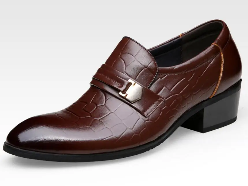 Masculinos Casamento Jozigbema Apontou Hombre Moda Preto Estilo Calçados marrom Sapato Oxfords Britânico Masculina Novos Toe Homens Da Zapatos Sapatos Formal 1wTq1Or