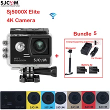 2.0″ SJCAM SJ5000X Elite WiFi 4K 30M Waterproof Sports Action Camera Mini Cam DVR + 2 Battery+Dual Wall+Car Charger +Monopod