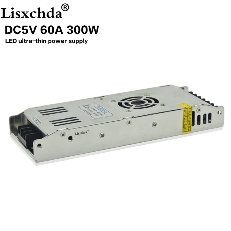 Ultra-thin Switching Power Supply Driver para Led Light Strip Display Nova Chegada 5v 60a 300w
