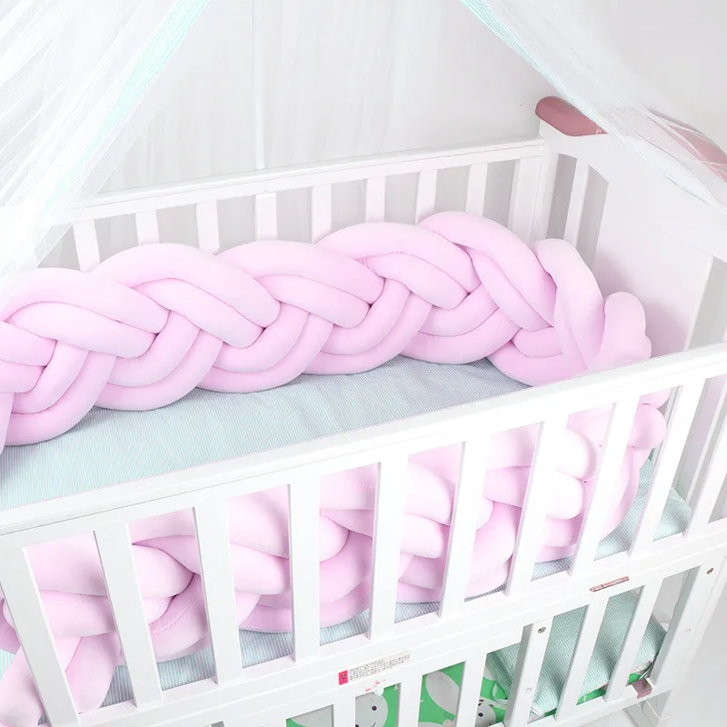

2/3M Nordic Long Knotted Braid Pillow Cotton Knots Cushion Decorative Sofa Pillow Baby Bumper Crib Bed Protector Kids Room Decor