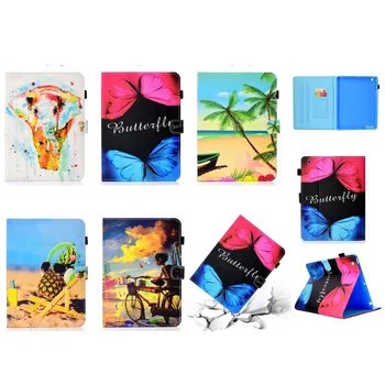 

Slim TPU Leather Case Cycling boy Watercolor Elephant Beach Pattern Painted Skin Shell Case for ipad 2/3/4 Smart Cartoon Cover