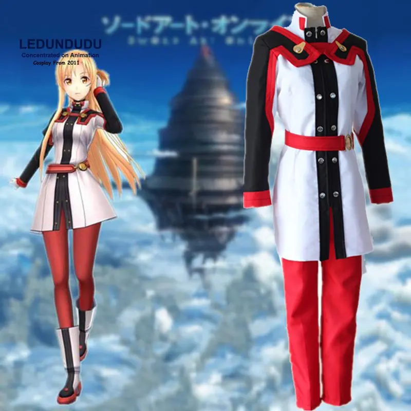 Карнавальные костюмы Sword Art Online SAO Yuuki Asuna для косплея по аниме-фильмам униформа