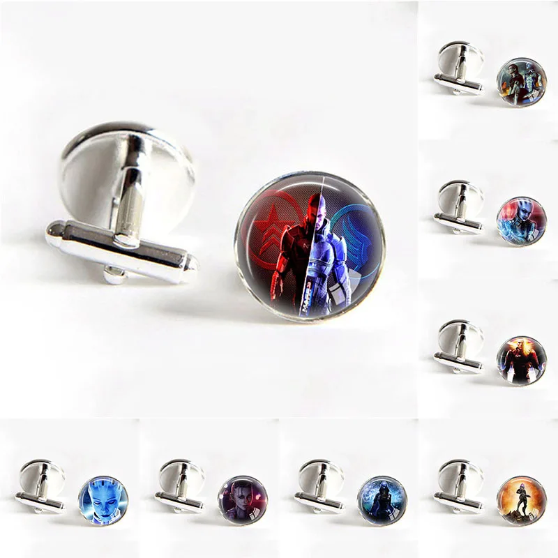 Mass effect Cufflinks Renegade Cufflinks Commander Shepard Video Games